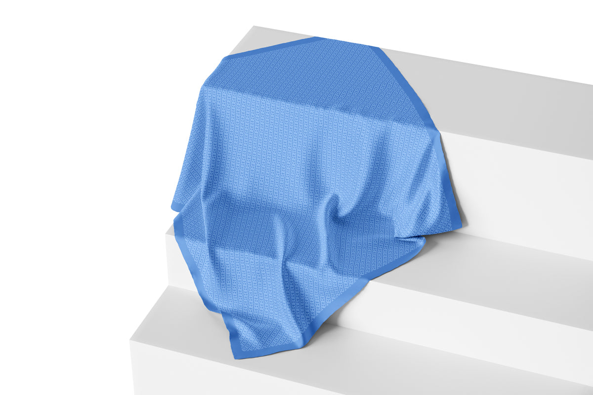 Mono Diagonal Scarf - Timeless Blue