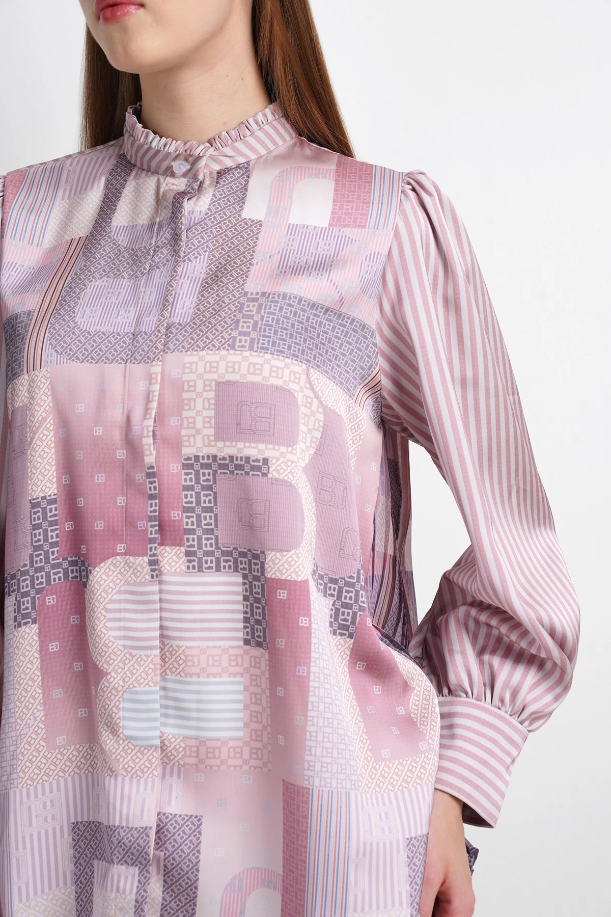 Mono Multilogo Back Pleated Shirt - Riviera