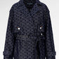 Mono Puzzle Jacquard Denim Outer - Dark Blue