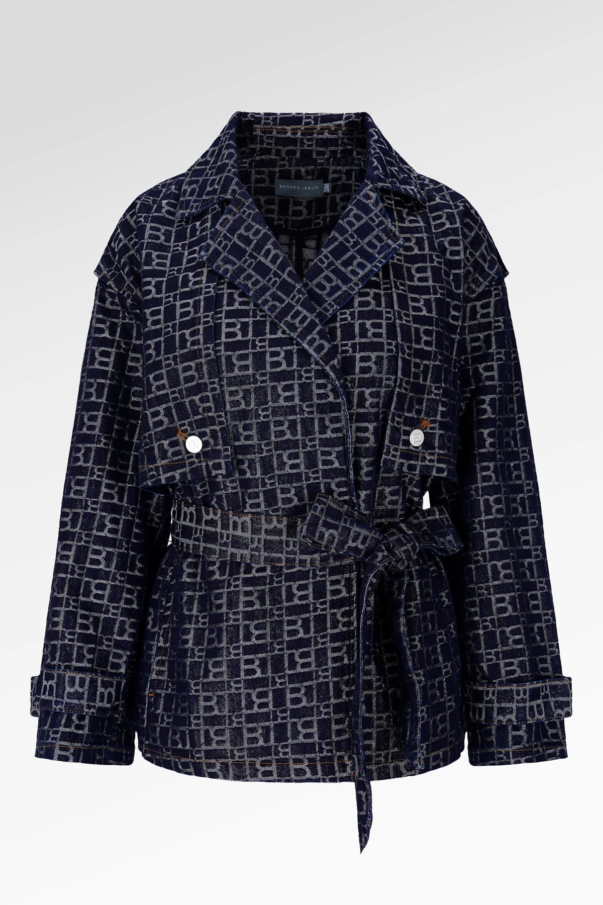 Mono Puzzle Jacquard Denim Outer - Dark Blue