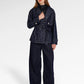 Mono Puzzle Jacquard Denim Outer - Dark Blue