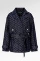 Mono Puzzle Jacquard Denim Outer - Dark Blue