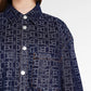 Mono Puzzle Jacquard Denim Shirt - Dark