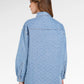 Mono Puzzle Jacquard Denim Shirt - Light Blue