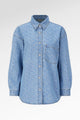 Mono Puzzle Jacquard Denim Shirt - Light Blue