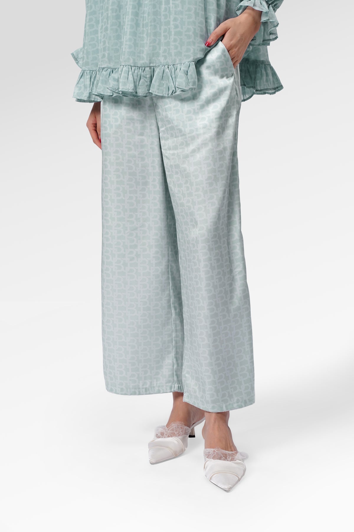 Monogram Culotte Pants - Zellige