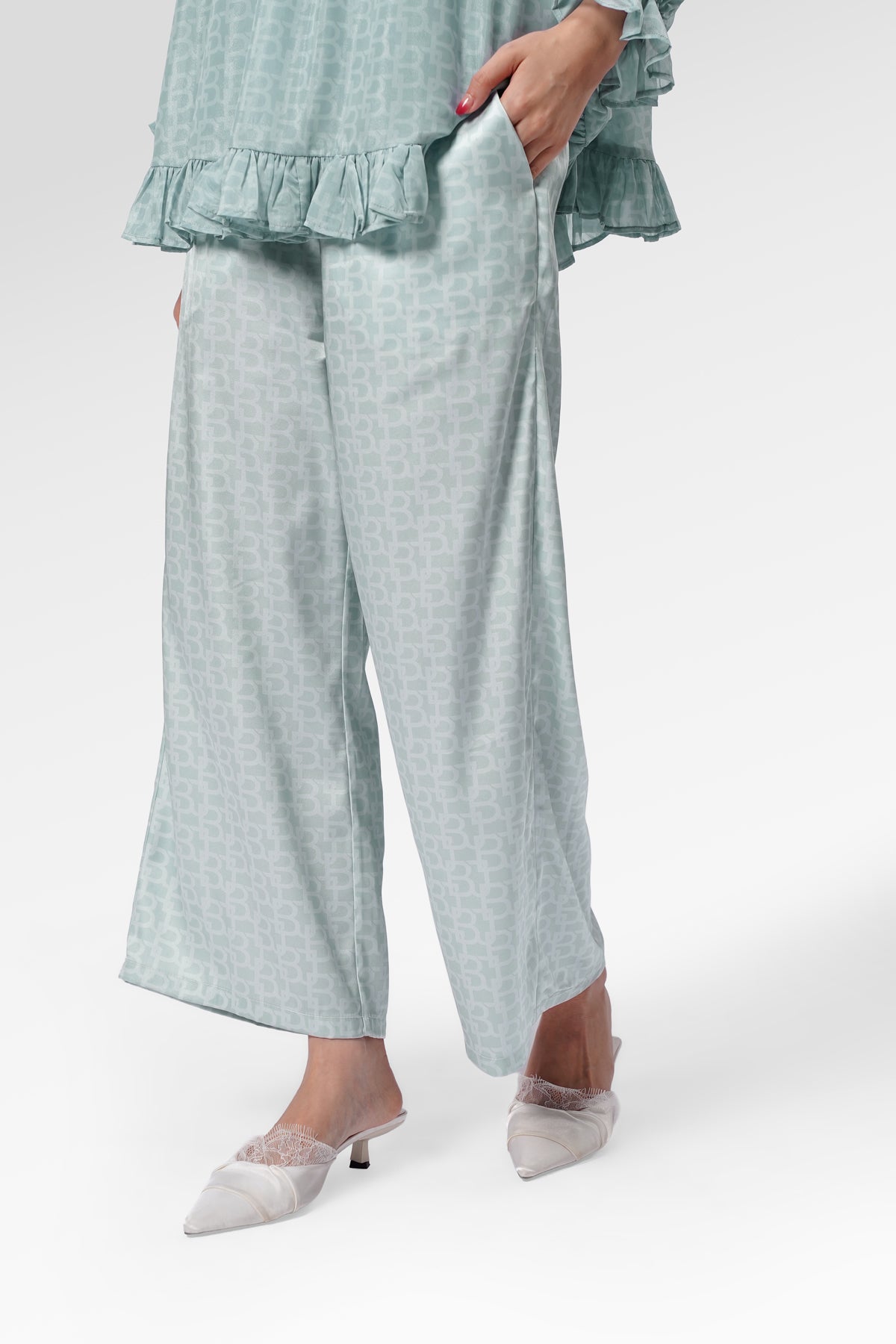Monogram Culotte Pants - Zellige