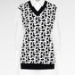 Monogram Mix Fabric Vest Shirt - White/Black