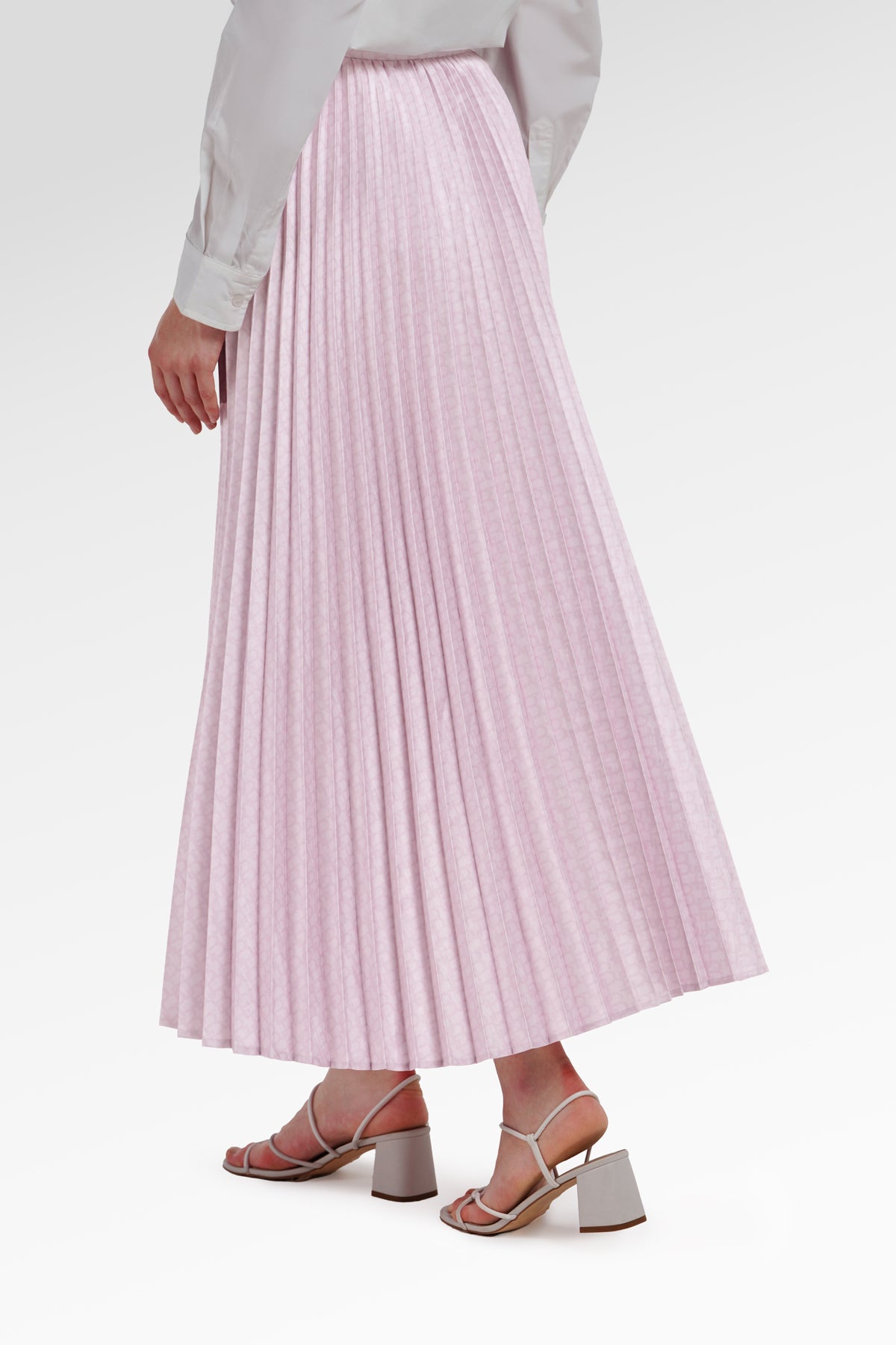 Monogram Pleated Skirt - Blossom