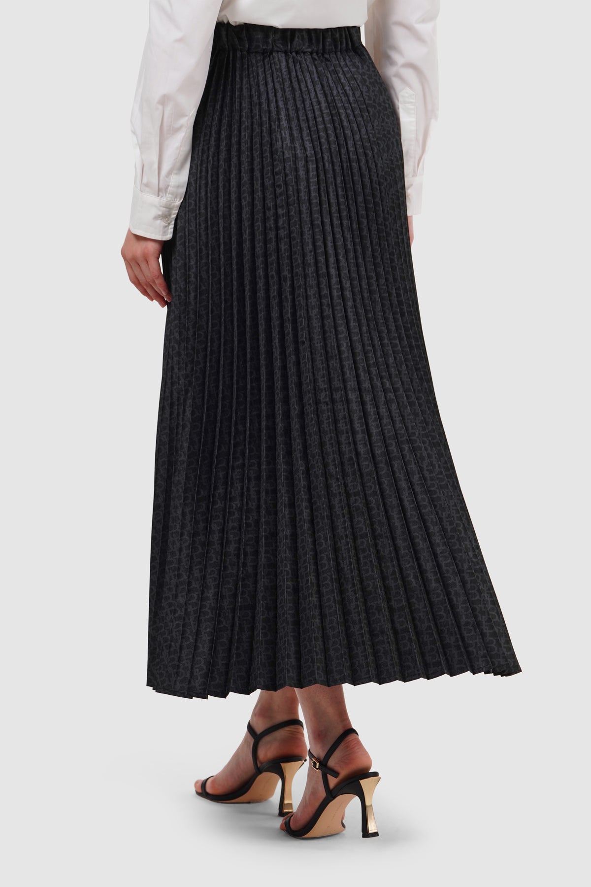 Monogram Pleated Skirt - Dark Viola