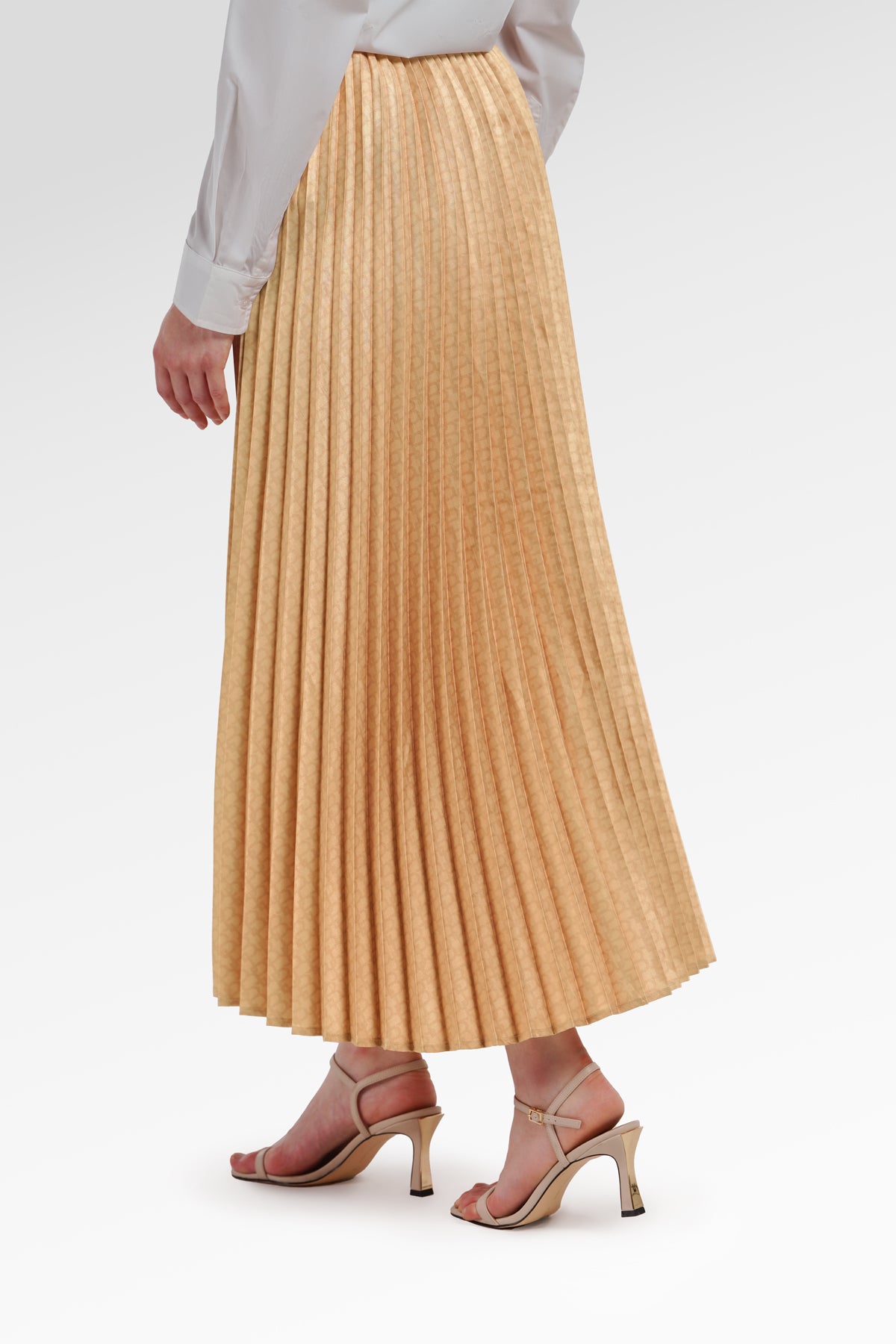 Monogram Pleated Skirt - Marigold