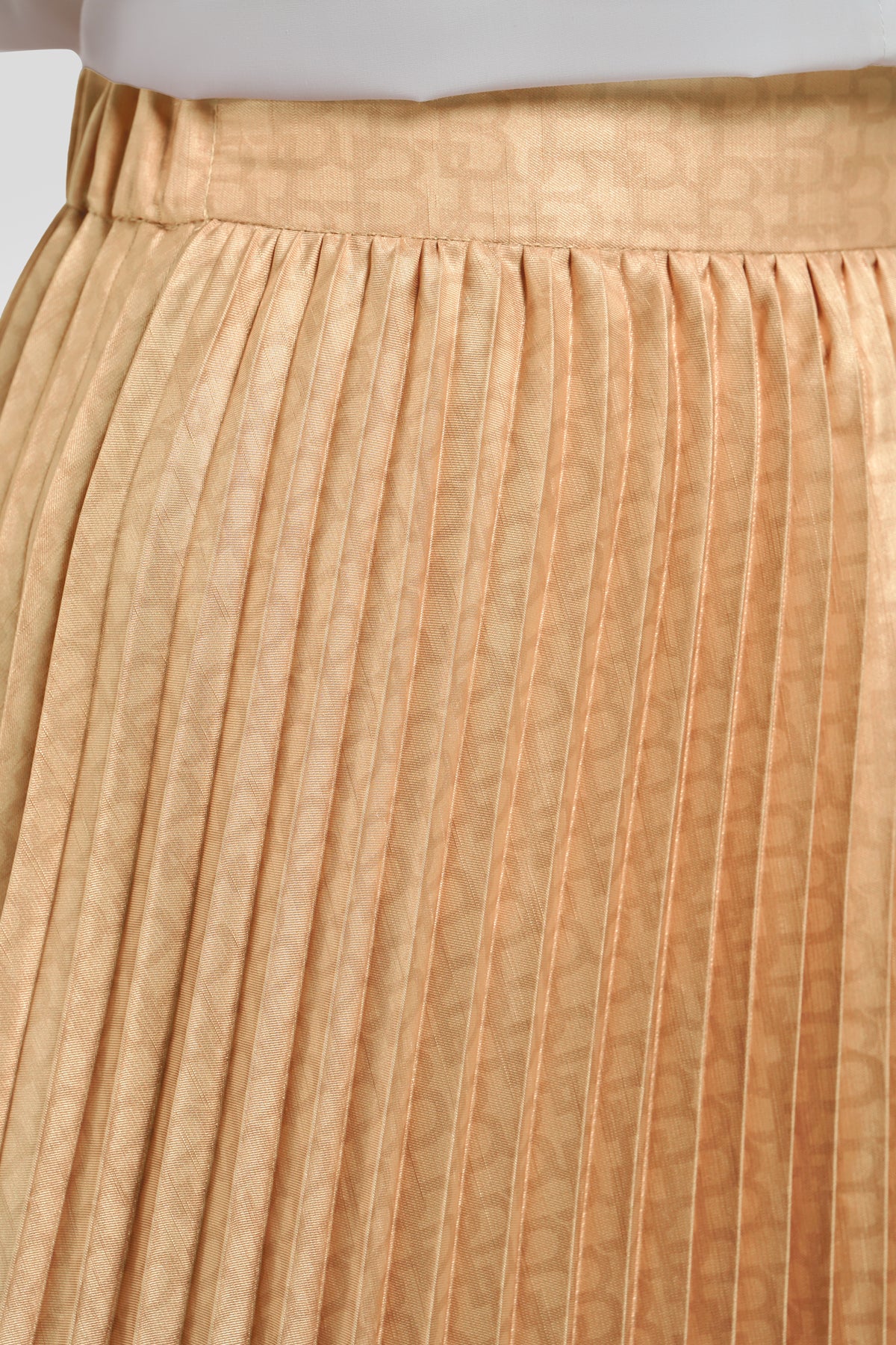Monogram Pleated Skirt - Marigold