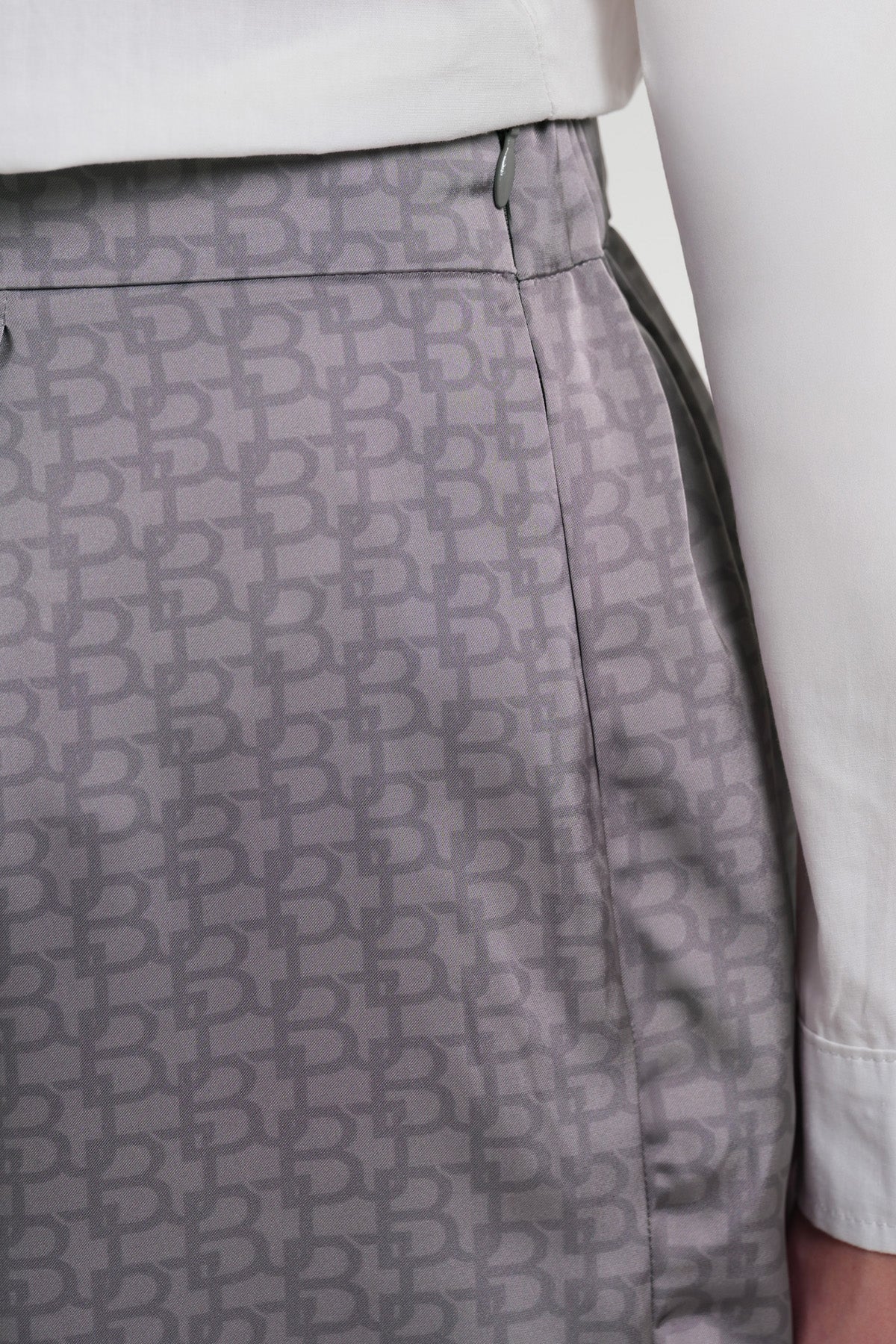 Monogram Satin Pants - Anchor