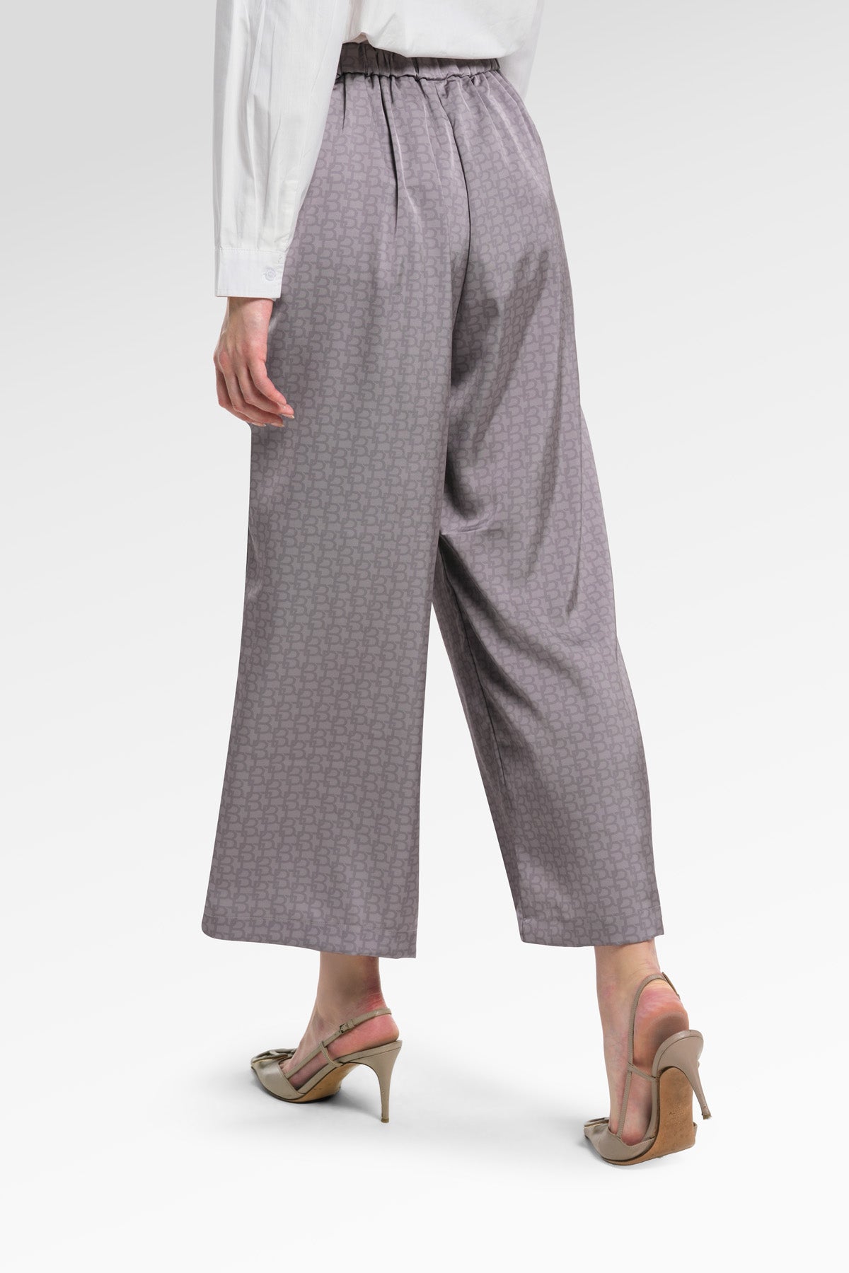 Monogram Satin Pants - Anchor