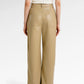 Myra Leather Pants - Khaki