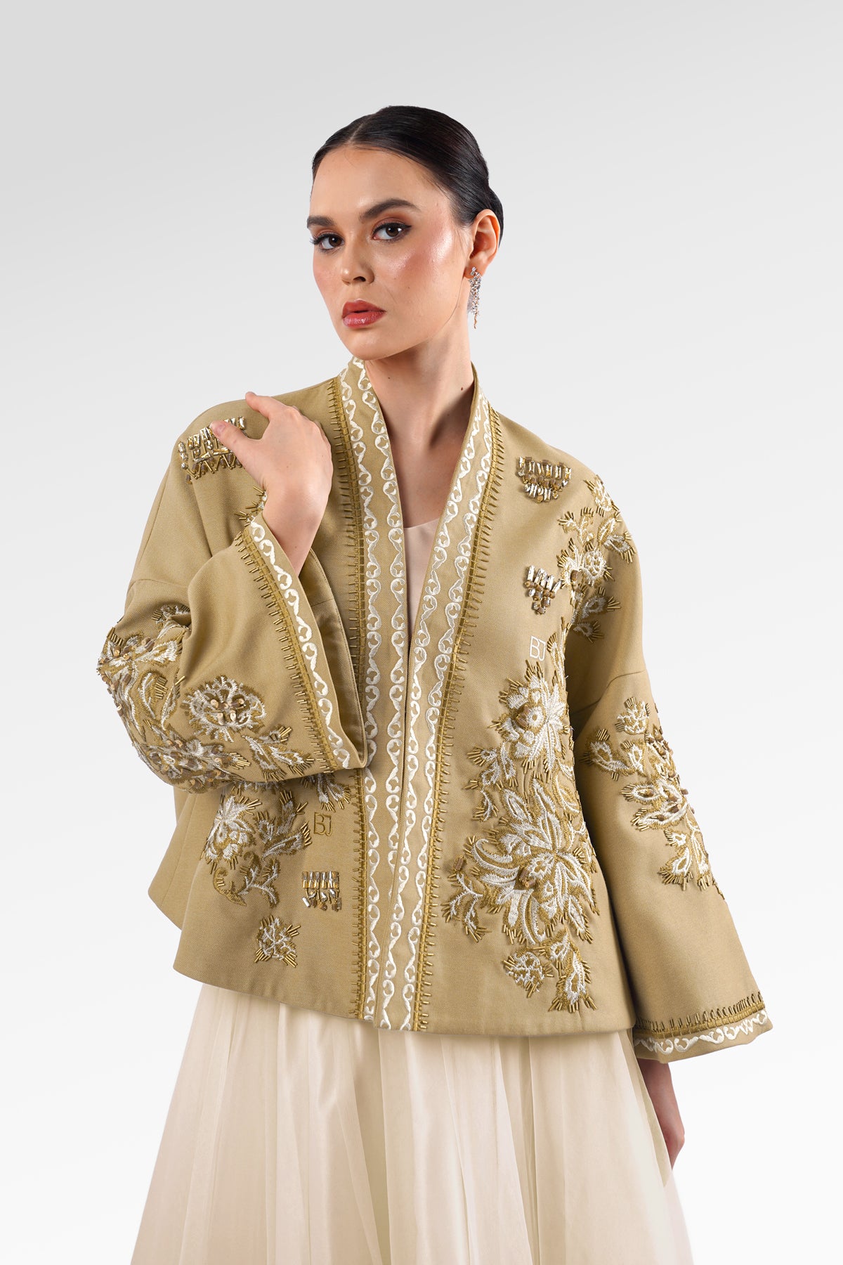 Nadine Embroidery Outer - Coffee