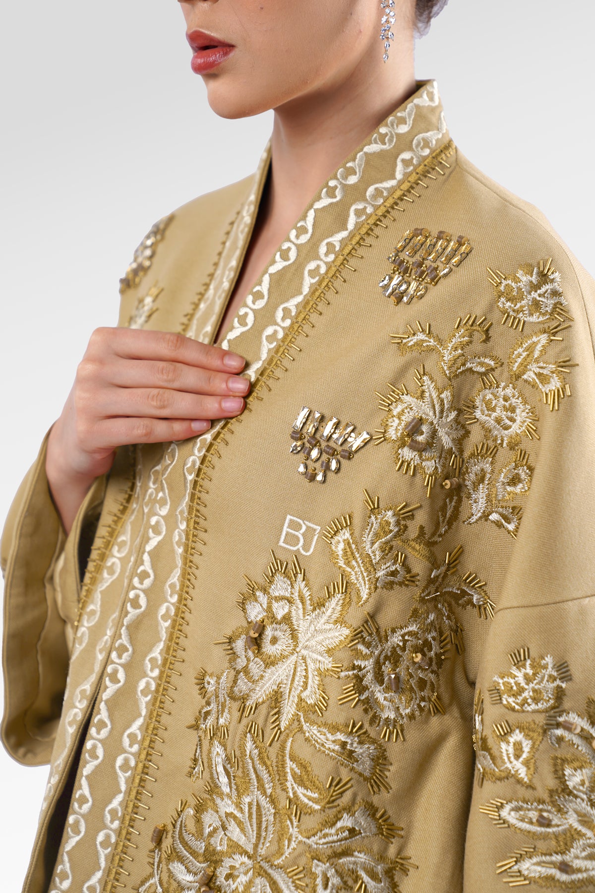 Nadine Embroidery Outer - Coffee