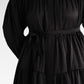 Nara Gathered Shirt - Black