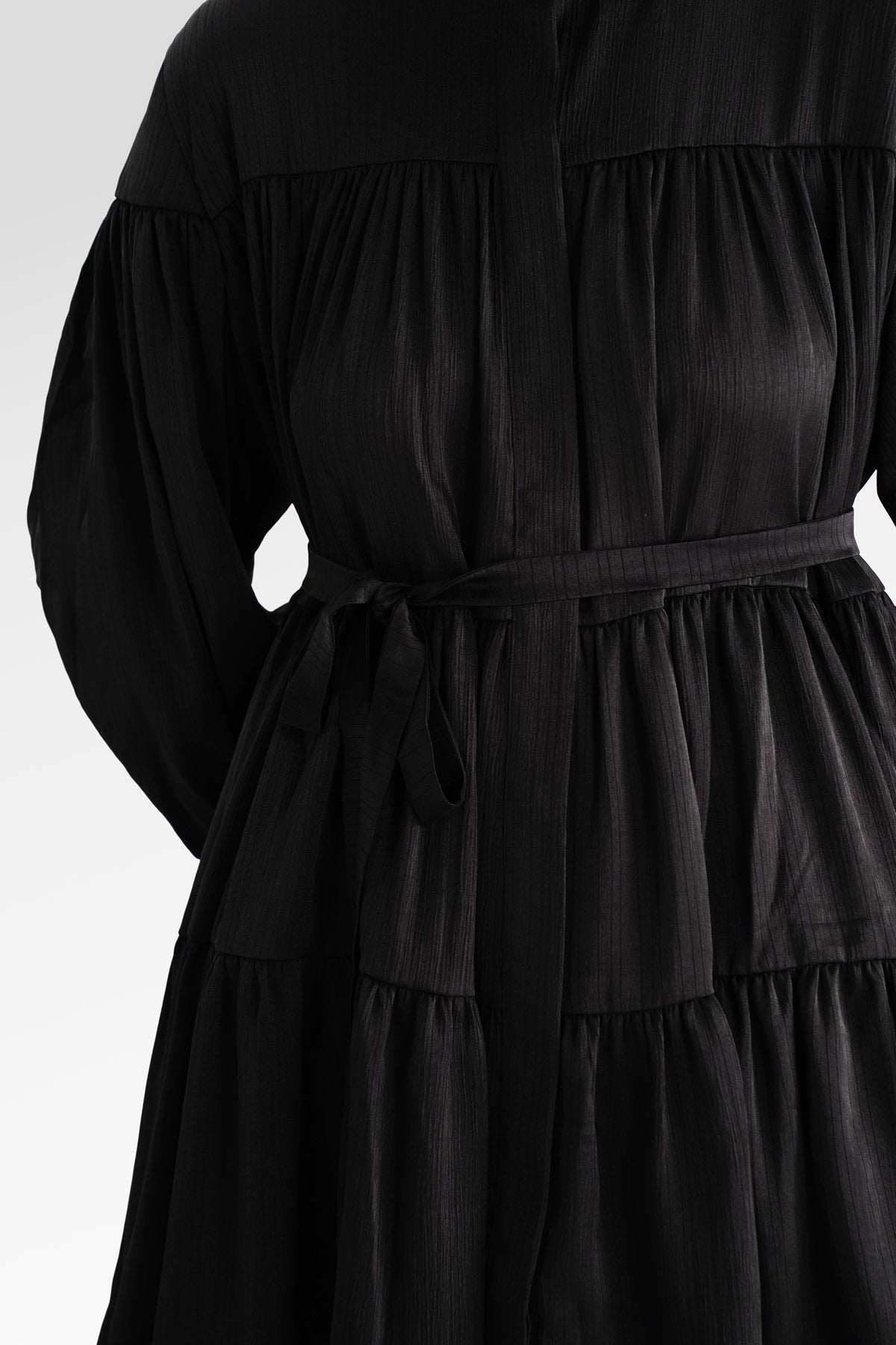 Nara Gathered Shirt - Black