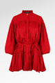 Nara Gathered Shirt - Red
