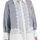 Nara Lace Shirt - Ash Blue