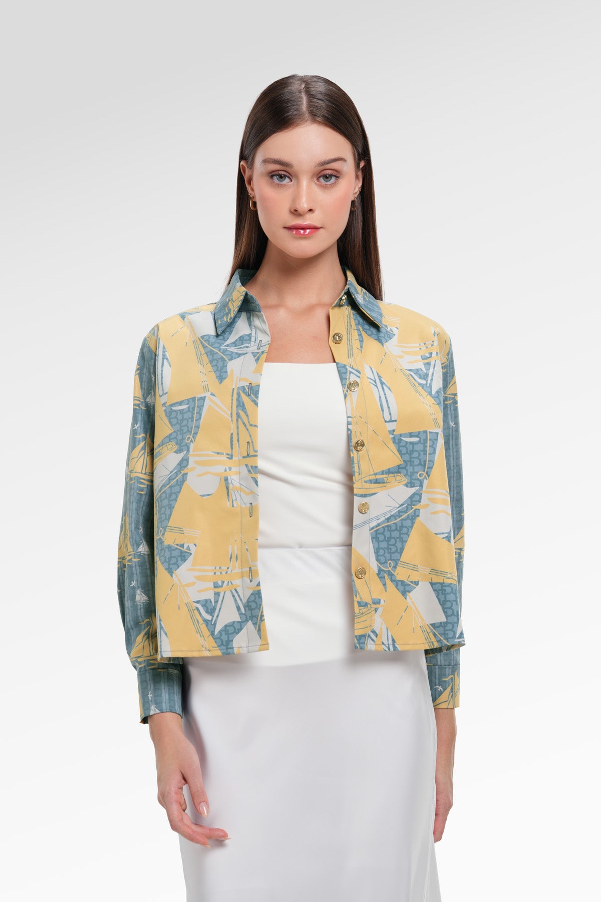 Nauticagram Crop Shirt - Seaweed