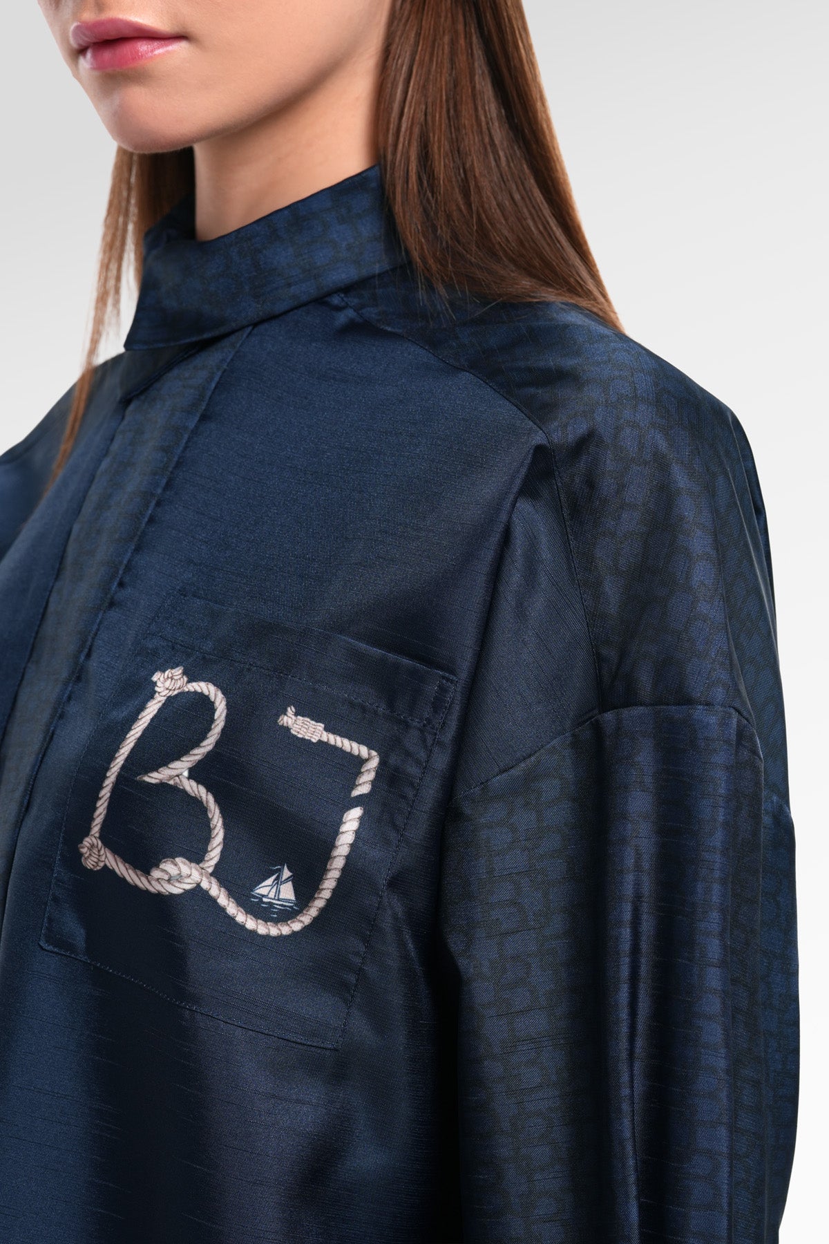 Nauticagram Oversized Shirt - Ocean