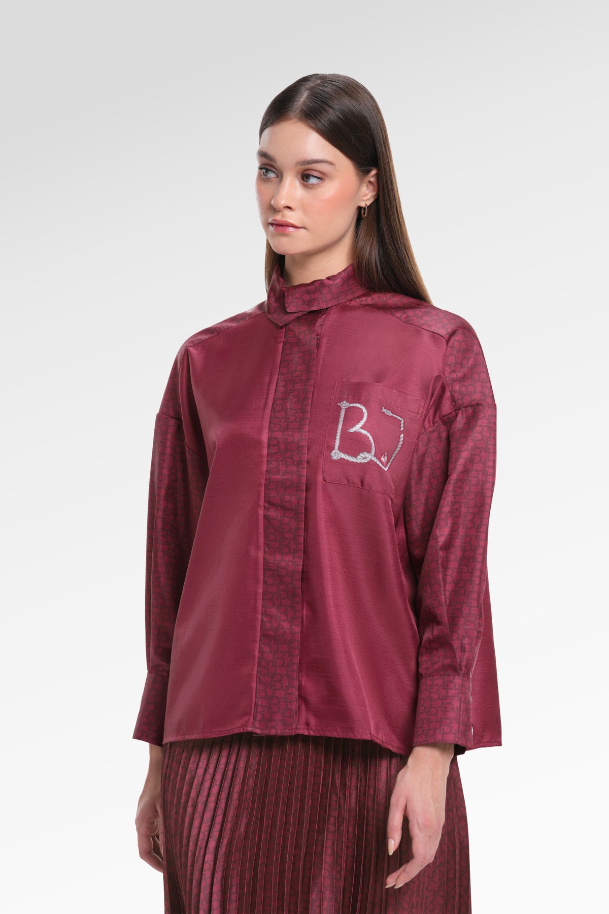 Nauticagram Oversized Shirt - Red Tide