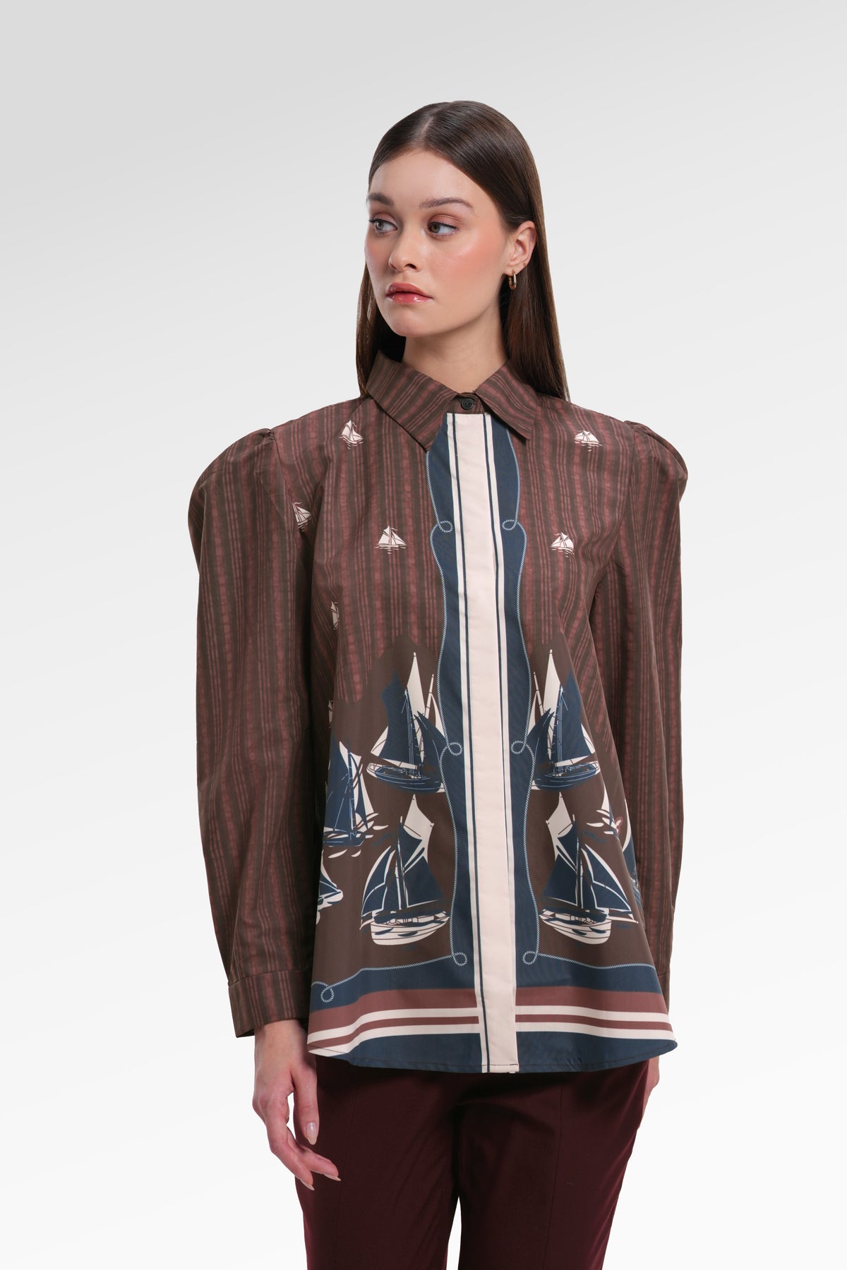 Nauticagram Puffy Shirt - Terracota