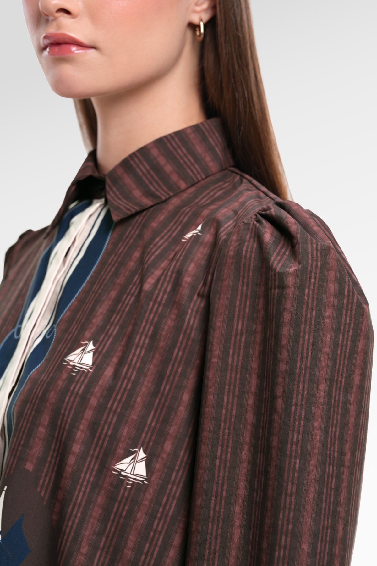 Nauticagram Puffy Shirt - Terracota