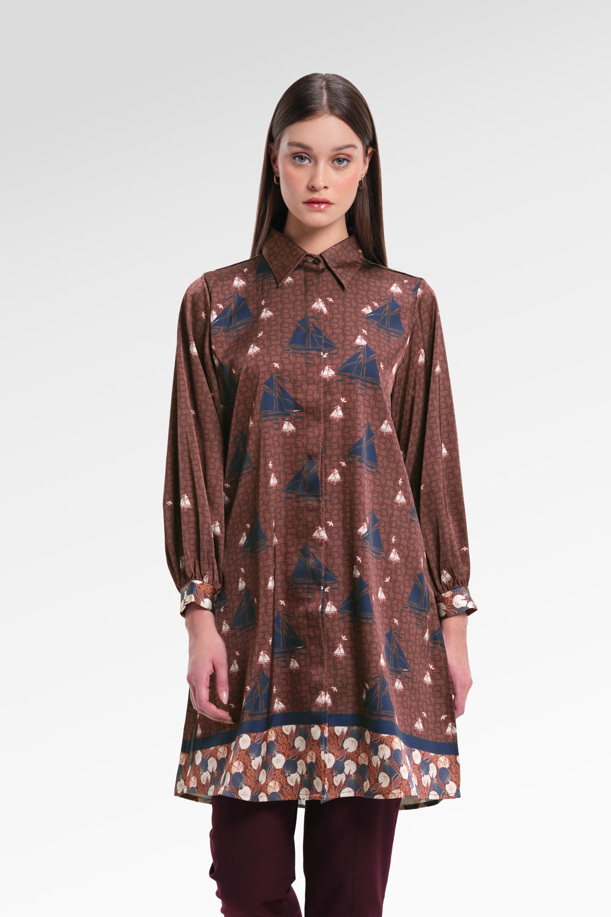 Nauticagram Tunic Shirt - Terracota