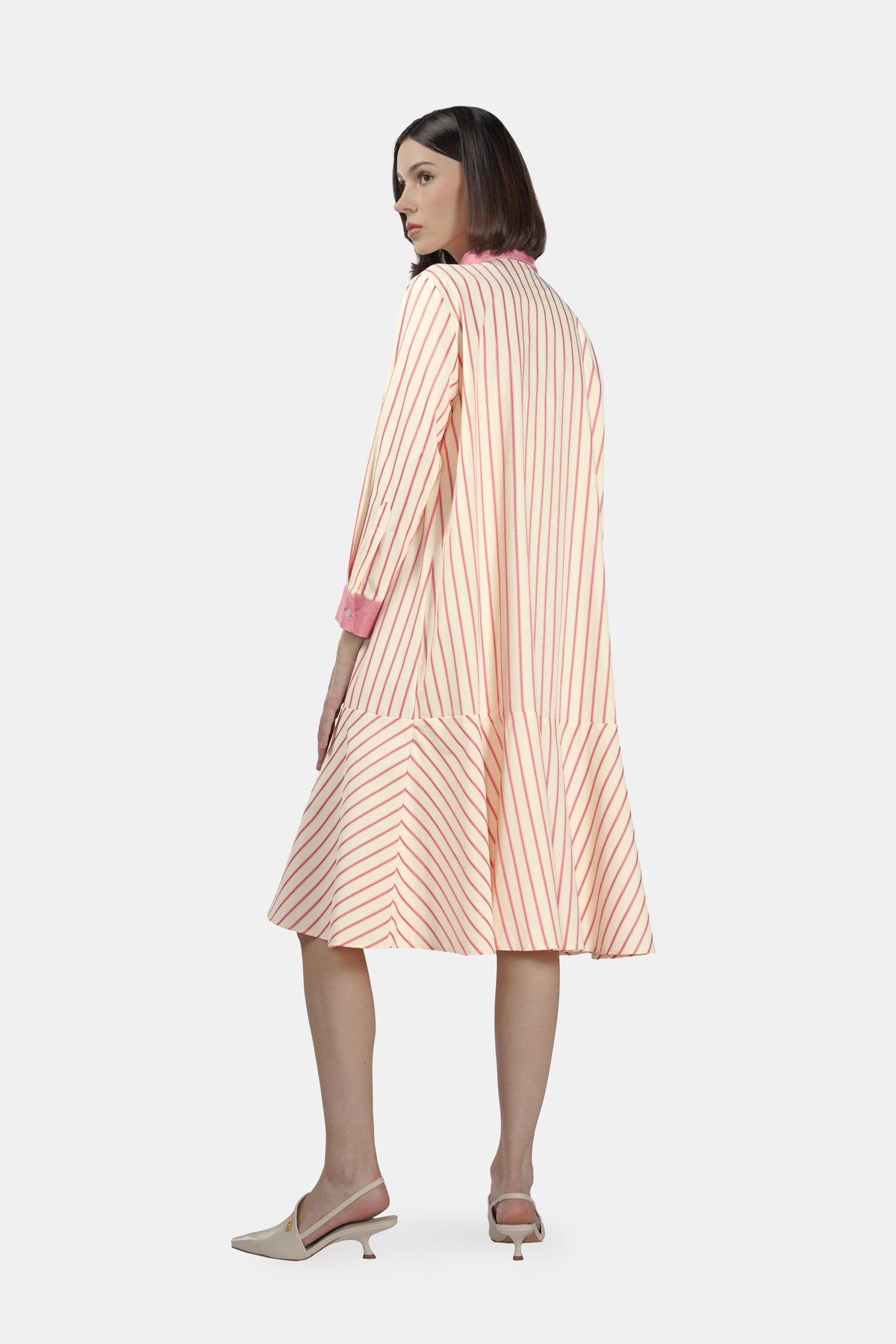 Nayleen Stripey Dress - Tender Peach