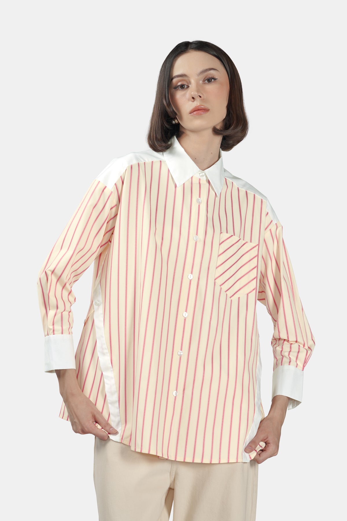 Nayleen Stripey Shirt - Tender Peach