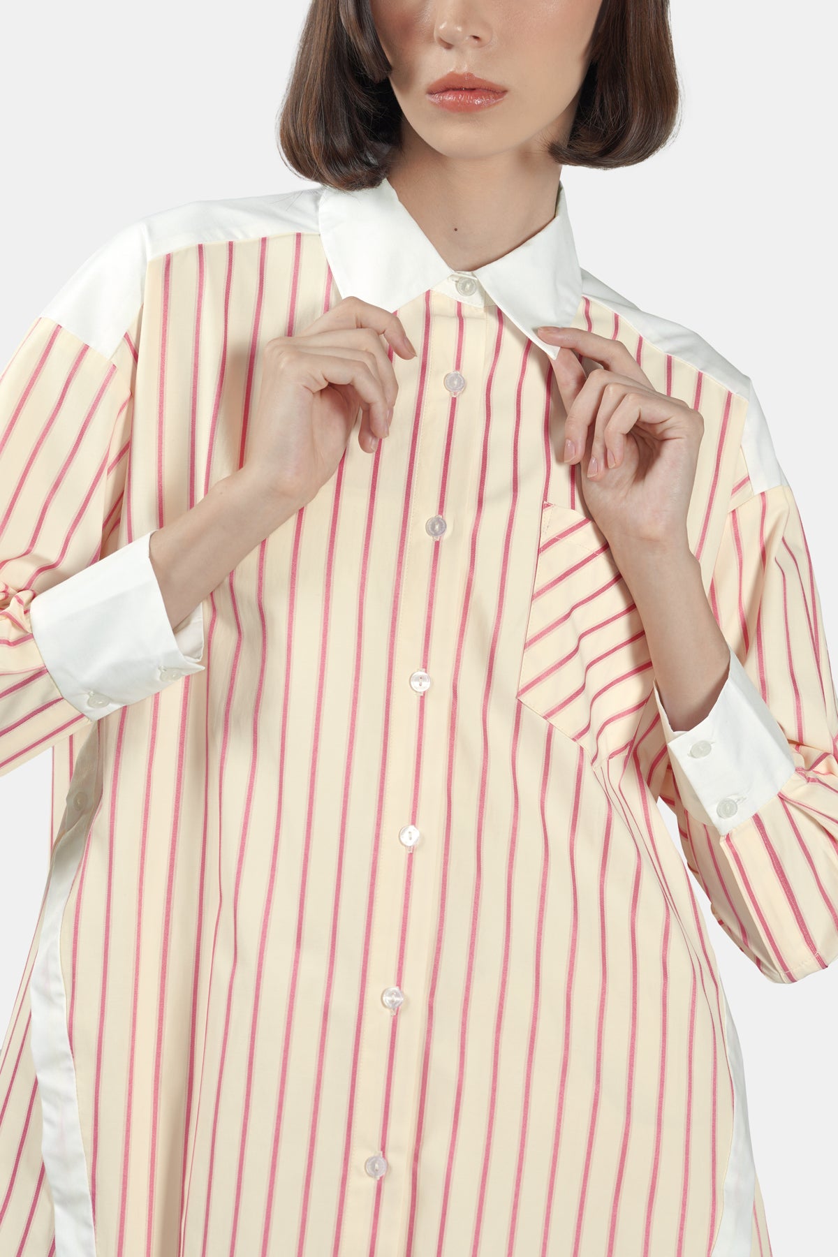 Nayleen Stripey Shirt - Tender Peach