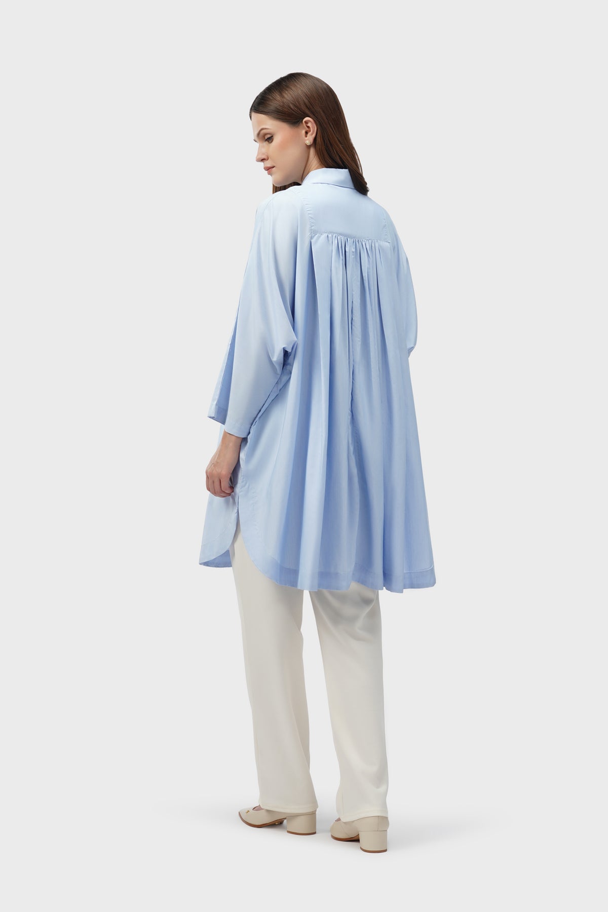 Noelle Batwing Shirt - Powder Blue