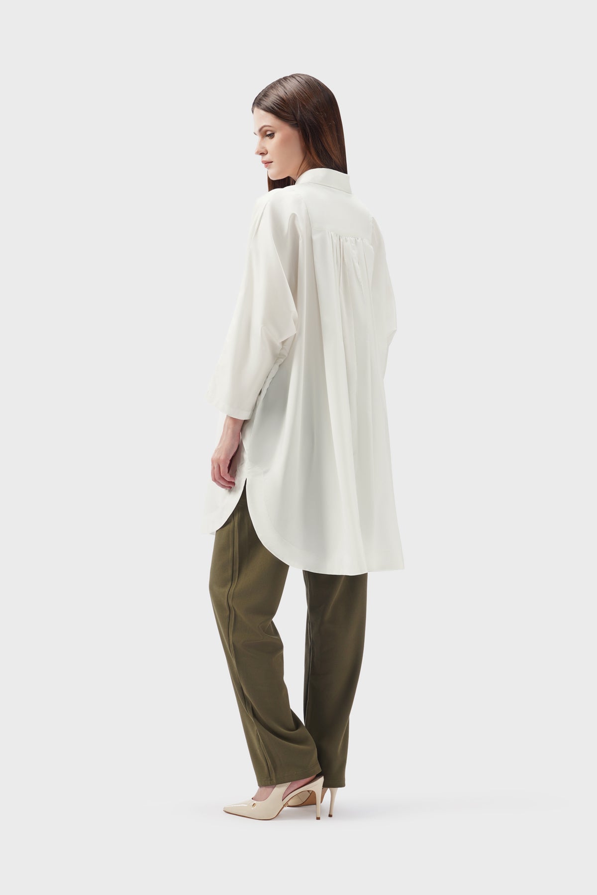 Noelle Batwing Shirt - White