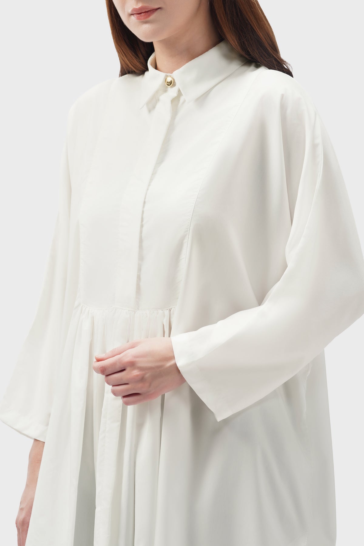 Noelle Batwing Shirt - White