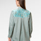 Noora Jacquard Shirt - Frosted Bloom