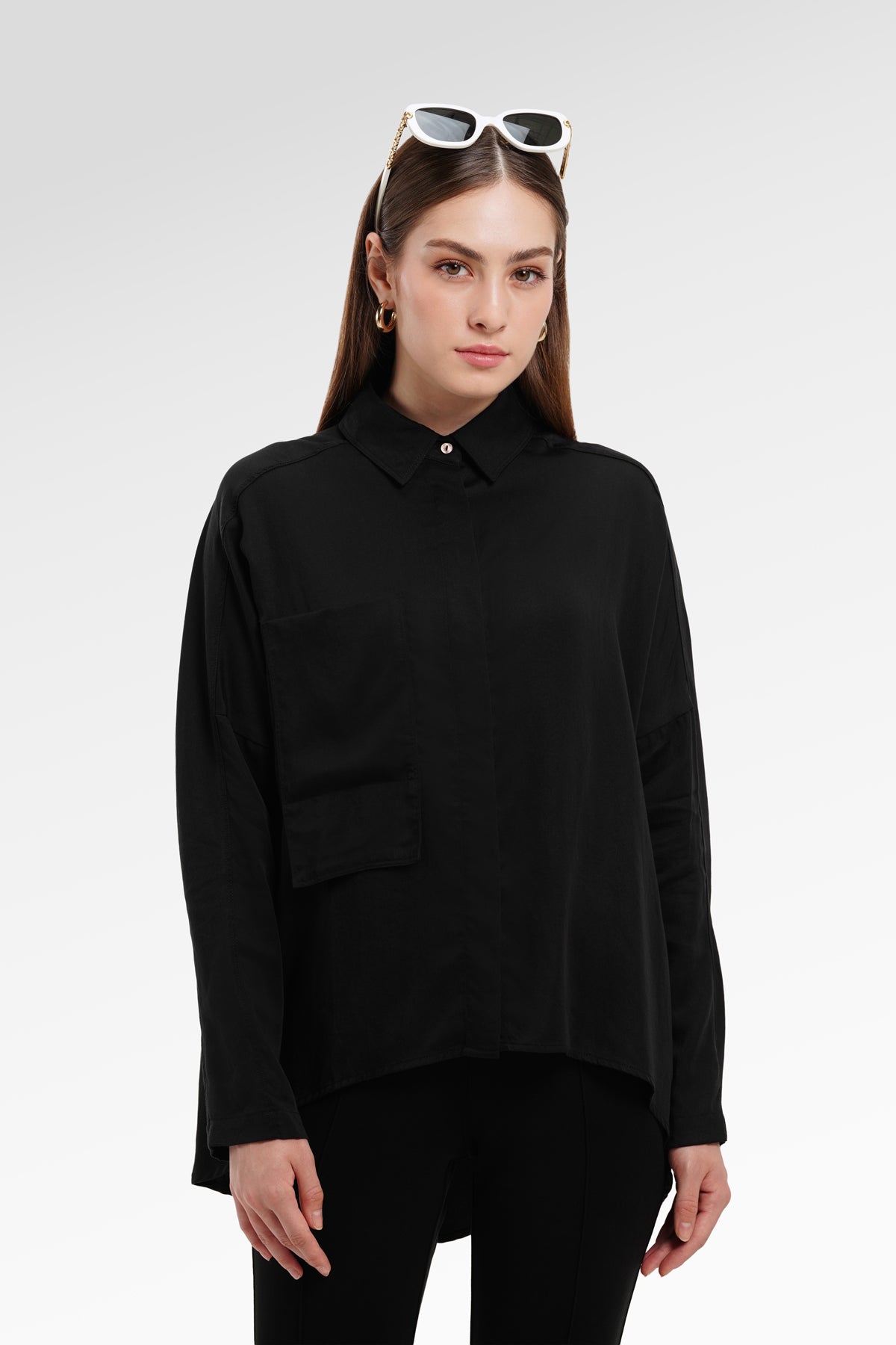 Odette Pocket Shirt - Black