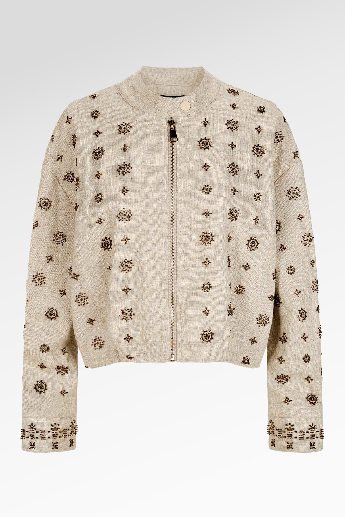 Olivia Crop Jacket - Linen