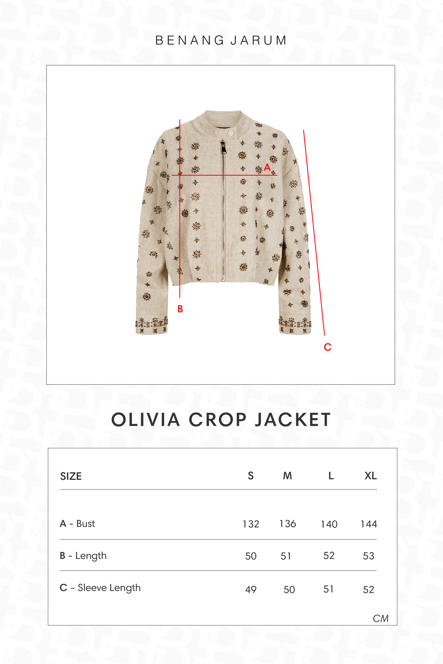Olivia Crop Jacket - Linen