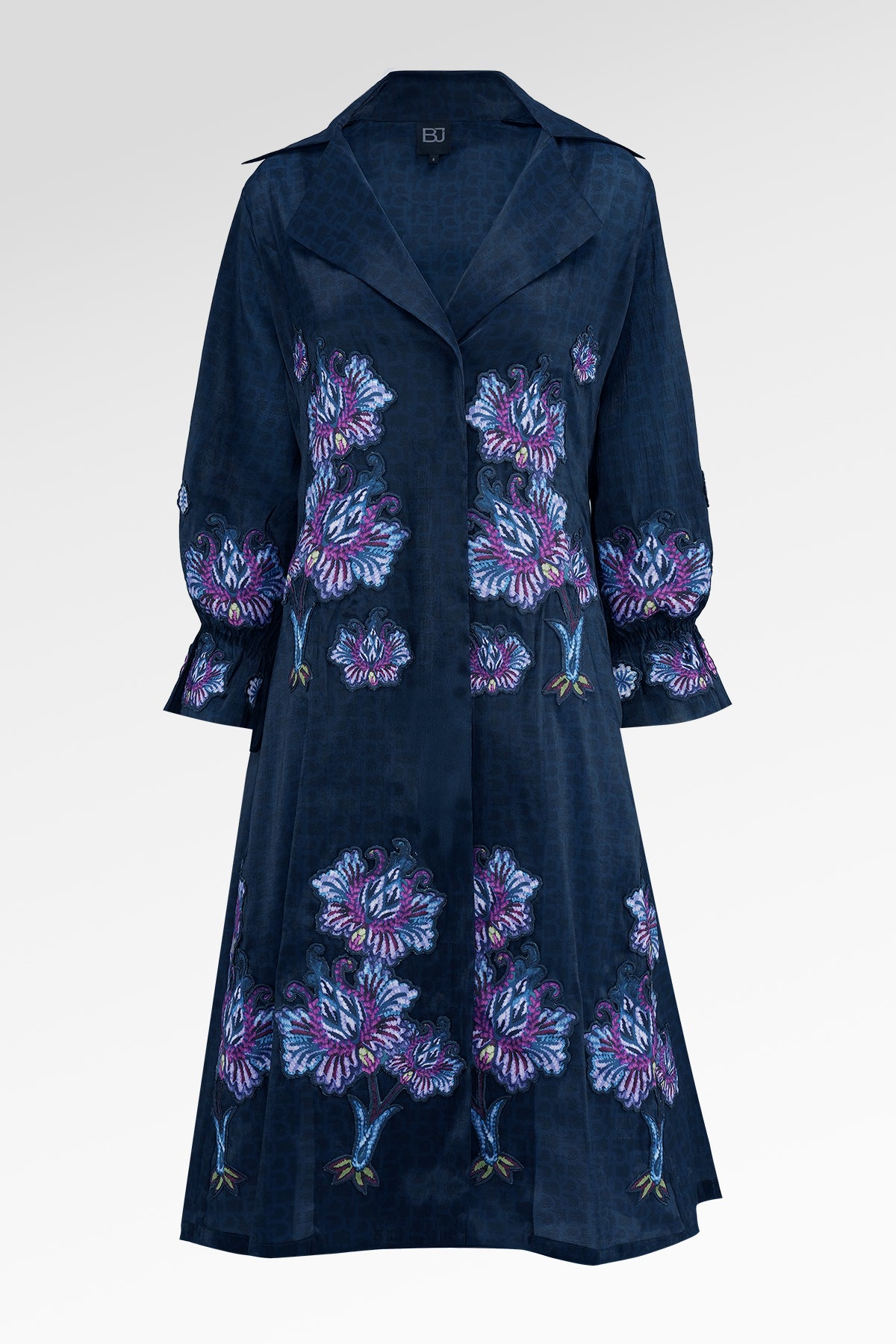 Opulent Bloom Embroidery Outer - Midnight Bloom