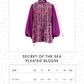 Secret Of The Sea Pleated Blouse - Algae