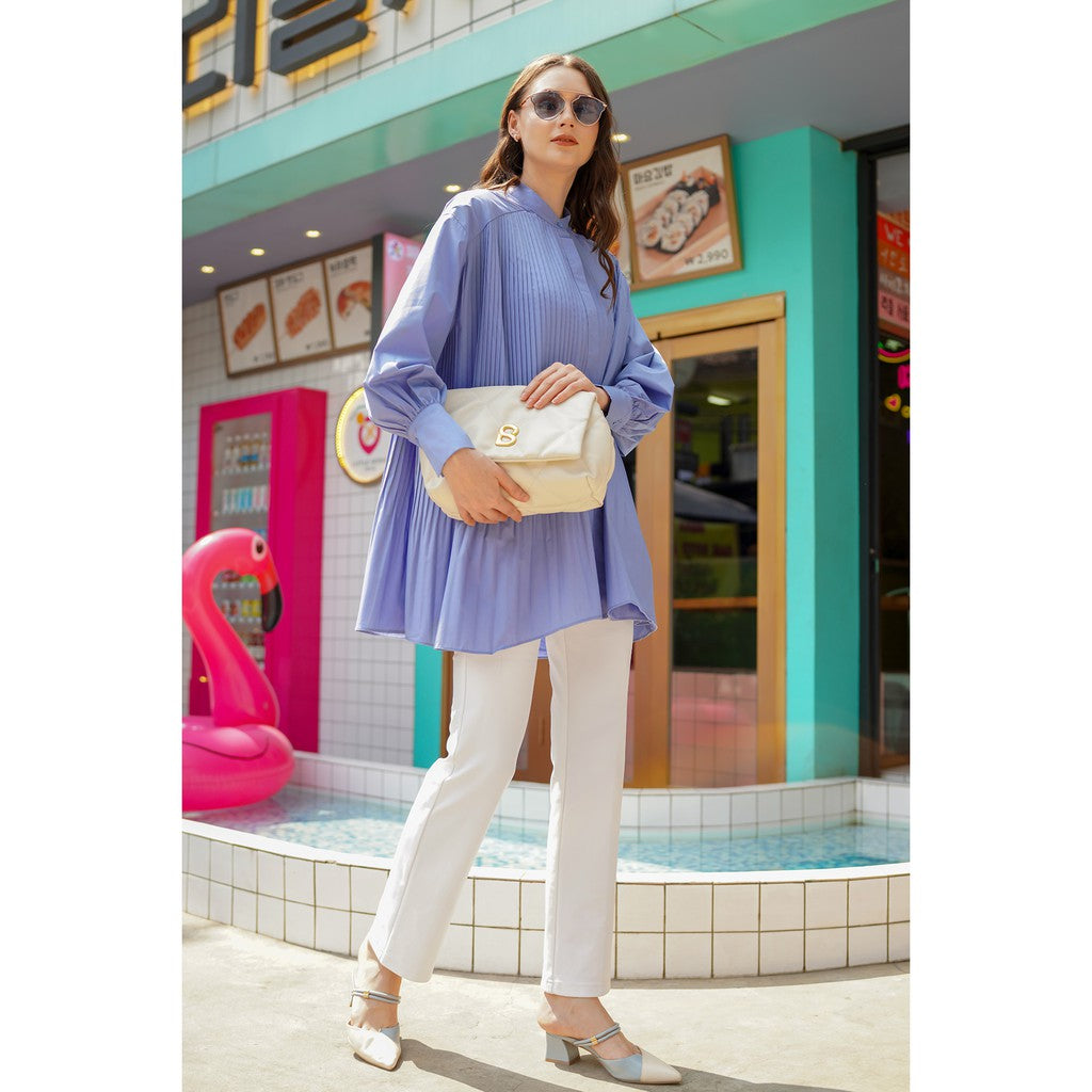 Pleated Shirt - Blue