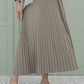 Moss Grey Pleated Skirt