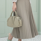 Moss Grey Pleated Skirt