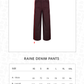 Raine Denim Pants - Maroon