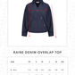 Raine Denim Overlap Top - Denim Blue