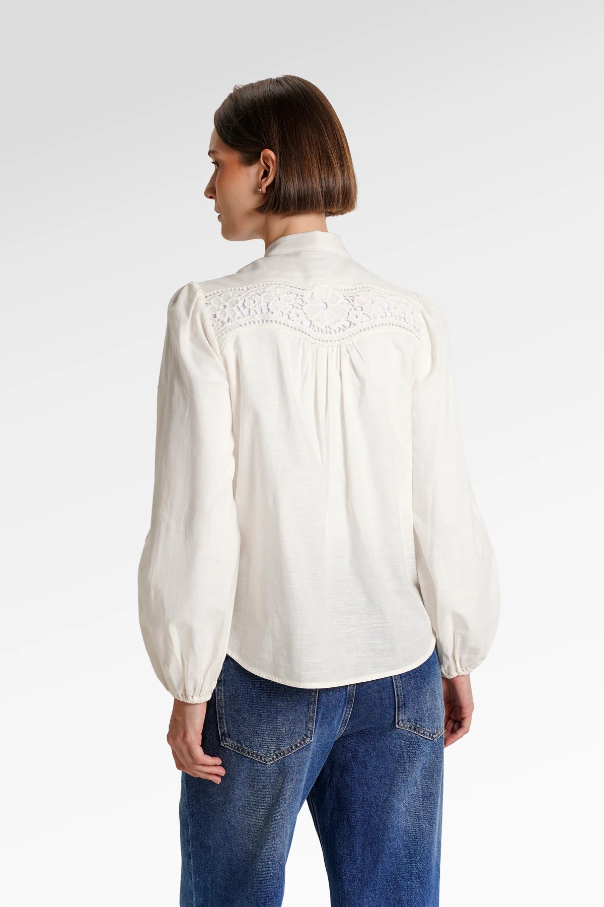 Rachel Lace Shirt - Off White