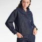 Raine Denim Overlap Top - Denim Blue